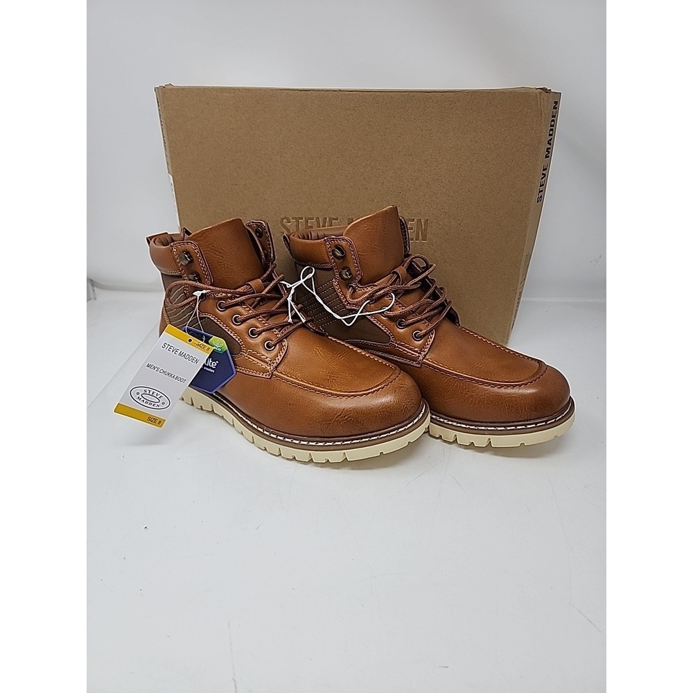 Steve Madden Men's‎ Bleeker Boot Size 8 Cognac